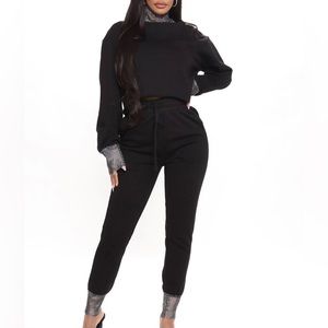 Rhinestone Detail Two Piece Set